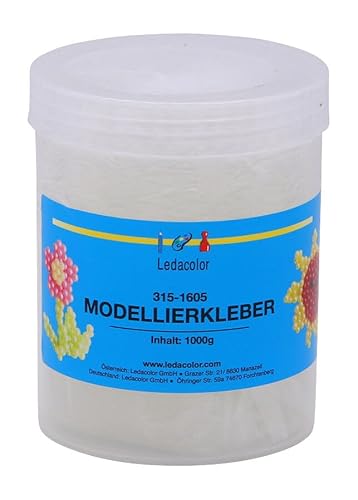 Original Ledacolor Modellierklebstoff |1000g | wasserlöslicher knetbarer Kleber für raue Oberflächen | Modellierkleber zum basteln von Ledacolor