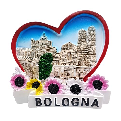 3D Kühlschrankmagnet Vintage Stadt Bologna Flagge Italien Kühlschrankmagnet Dekoration für Magnettafel, Haus und Küche, Büro von Leddy Living