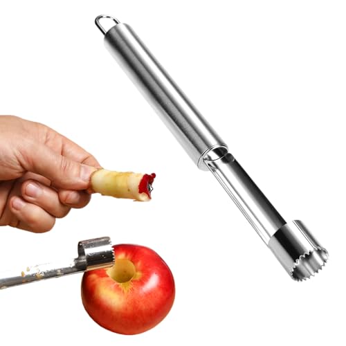 Apfelentkerner aus Edelstahl 19,5 cm – Entkerner für Äpfel und Birnen – gezackte Klinge für präzises Schneiden – leicht zu reinigen, spülmaschinenfest – ergonomischer Griff mit Haken zum Aufhängen Apfelentkerner aus Edelstahl 19,5 cm – Entkerner für Äpfel und Birnen – gezackte Klinge für präzises Schneiden – leicht zu reinigen, spülmaschinenfest – ergonomischer Griff mit Haken zum Aufhängen von Leddy Living