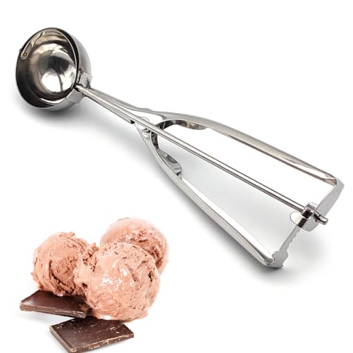 Eiszange aus Edelstahl, 5 cm, professioneller Portionierlöffel – perfekt für Eis, Kekse, Obst, Melone – sicher und langlebig von Leddy Living