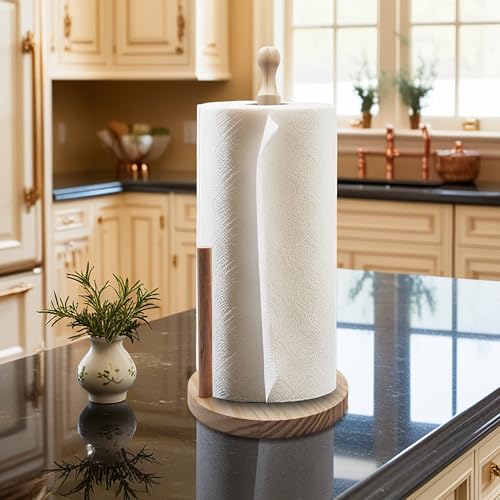 Küchenrollenhalter aus Naturholz – nachhaltig und langlebig – Papierrollenhalter für Küche und Tisch – elegantes und umweltfreundliches Design – praktisches Wohnaccessoire von Leddy Living