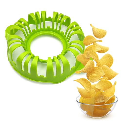 Leddy Living Kartoffelkocher in der Mikrowelle, Behälter zum Backen von Chips ohne Öl, gesund leicht ohne Fett, auch für Obst und Gemüse geeignet (grün) von Leddy Living