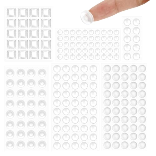 Gummipuffer, 212 Stück Gummifüße Selbstklebend Türpuffer, Gumminoppen für Glasplatten, Selbstklebend Lärm Dämpfung Pads Anschlagpuffer, für Türen, Schränke, Schubladen, Tastatur(5 Größen) von Ledebouk