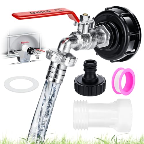 IBC Tank Zubehör, IBC Auslaufhahn 3/4 Zoll,1000 Liter Wassertank Zubehör, IBC Tank Auslaufhahn, IBC Adapter S60X6, Kompatibel mit IBC Container & Regenfass (B) IBC Tank Zubehör, IBC Auslaufhahn 3/4 Zoll,1000 Liter Wassertank Zubehör, IBC Tank Auslaufhahn, IBC Adapter S60X6, Kompatibel mit IBC Container & Regenfass (B) von Ledebouk