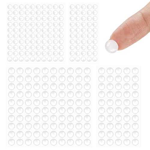 Gummipuffer, 300 Stück Gummifüße Selbstklebend Türpuffer, Gumminoppen für Glasplatten, Selbstklebend Lärm Dämpfung Pads Anschlagpuffer, für Türen, Schränke, Schubladen, Tastatur(2 Größen) von Ledebouk