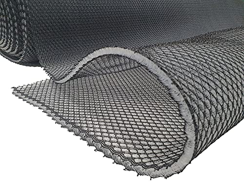 Lederkonzept Air Lift 3D Mesh Polsterunterlage Matratzenunterlage Abstandsgewirke Carbon 10mm - 100cm x 200cm von Lederkonzept