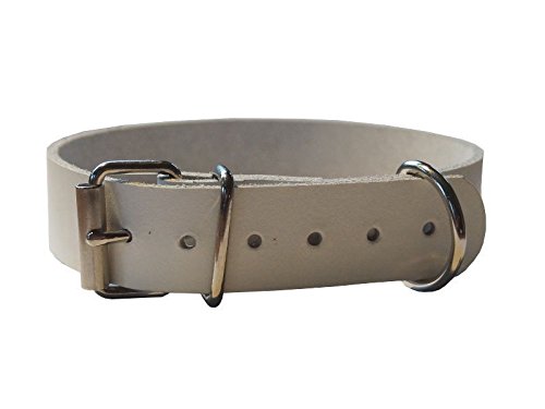 Leder Befestigungsriemen mit D-Ring und Schnalle, Fixierriemen, Lederriemen, Farbe:weiß, Größe:1.5cm breit x 20cm lang von Lederriemen.com