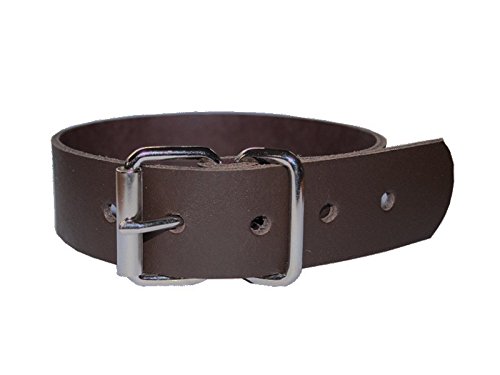 Leder Befestigungsriemen mit Rollschnalle, Fixierriemen, Lederriemen, Schnalle, Farbe:dunkelbraun, Größe:4cm breit x 100cm lang von Lederriemen.com