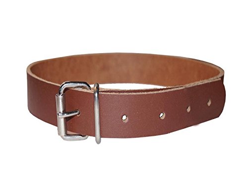 Leder Befestigungsriemen mit Rollschnalle, Fixierriemen, Lederriemen, Schnalle, Farbe:rotbraun, Größe:1.5cm breit x 40cm lang von Lederriemen.com