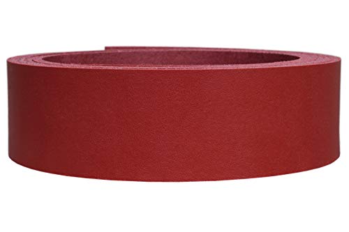 Lederriemen Rindsleder 'Basic', Gürtelleder, Rindleder, Lederband, Farbe:rot 2.5mm, Breite:2.5cm breit von Lederriemen.com