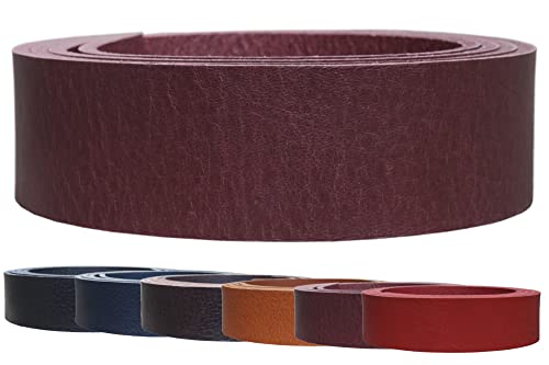 Vollrindleder Lederriemen 'New Jersey', Premium-Leder, 3,3mm dick, Soft-Leder, Farbe:bordeaux, Breite:3cm breit von Lederriemen.com