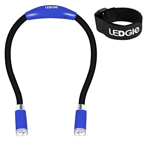 LEDGLE flexible Buchlampe LED Leselampe Nachtlicht für joggen, wandern, Camping, Picknick (Hände frei/6 Helligkeitsstufen/USB Anschluss) von LEDGLE