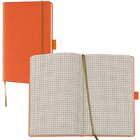 Lediberg Notizbuch LED Notizbuch A6 kar. orange ca. DIN A6 kariert orange von Lediberg