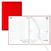 Lediberg Buchkalender Tagesplaner 2026 rot von Lediberg