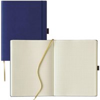 Lediberg Notizbuch LED Notizbuch A4 kar. m´blau ca. DIN A4 kariert mittelblau von Lediberg