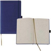 Lediberg Notizbuch LED Notizbuch A5 kar m´blau ca. DIN A5 kariert mittelblau von Lediberg