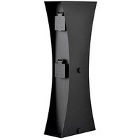 Edelstahl Steckdosensäule außen 4fach Schwarz IP44 46cm Edelstahl Steckdosensäule außen 4fach Schwarz IP44 46cm von Ledino