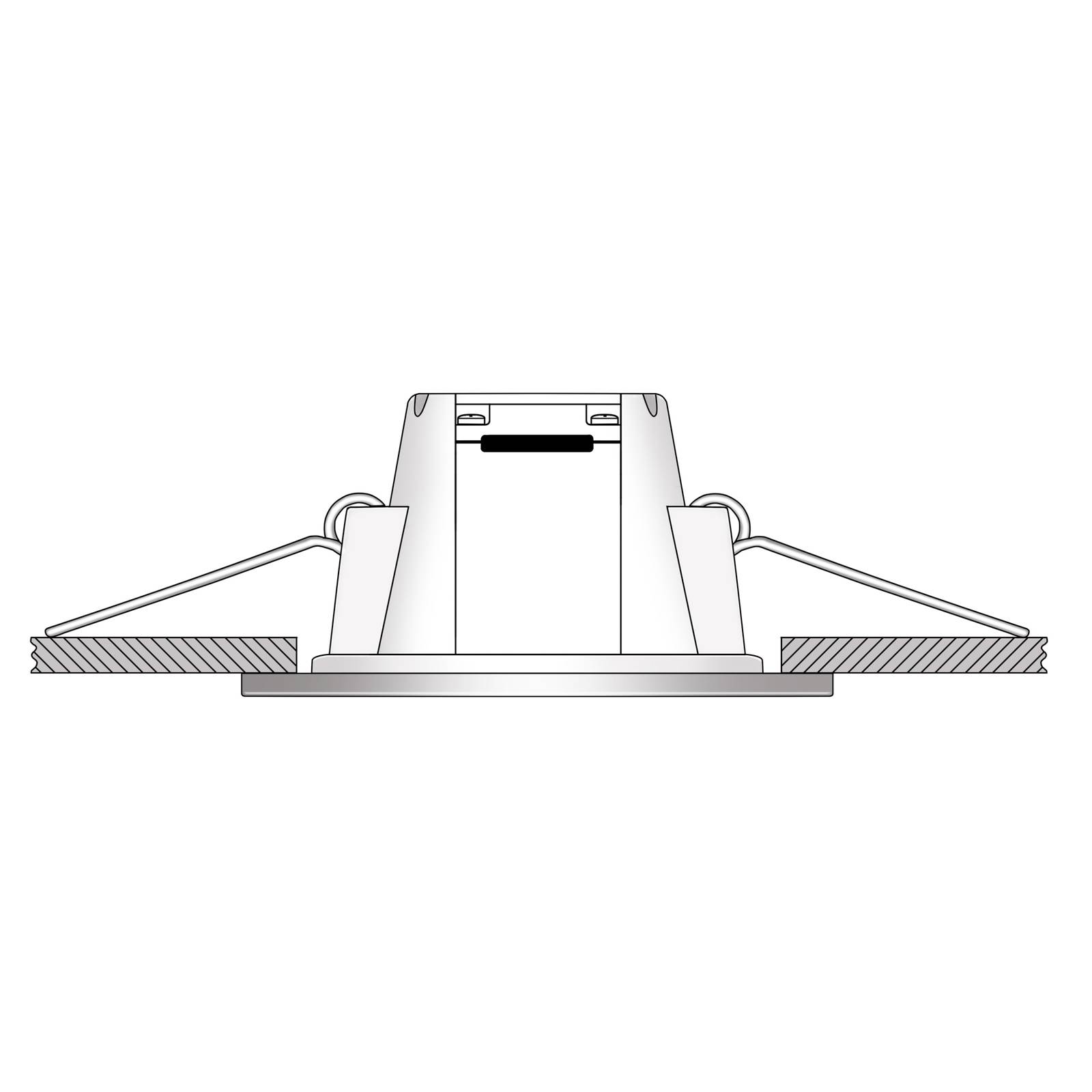 LED-Einbauleuchte Holstein IP65, 116° starr, weiß von Ledino