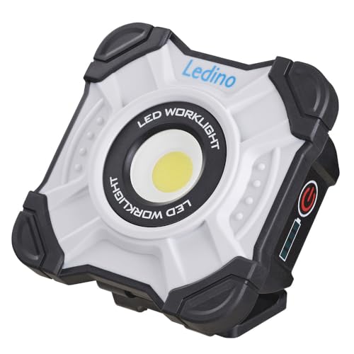 Ledino LED Akku-Handleuchte Schönau, 10 W, 1.000 lm 11140104001024 (Akkuhandleuchte Handleuchte Handlampe Arbeitslampe Arbeitsleuchte Strahler Baustellenstrahler Baustellenleuchte Baustellenlampe) von Ledino