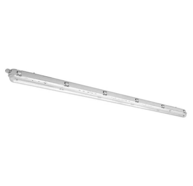 Ledino LED Deckenleuchte, LED-Leuchtmittel fest verbaut, Neutralweiß, LED Feuchtraumleuchte Glas Grau Wannenleuchte L 156 cm IP65 von Ledino