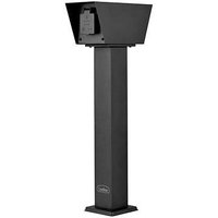 Schwarze Steckdosensäule außen Edelstahl 2-fach IP44 von Ledino