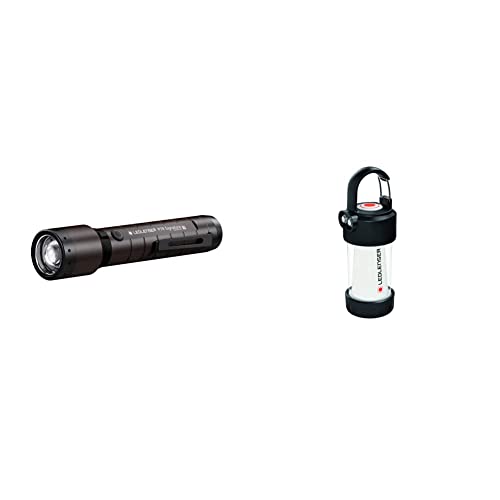 Ledlenser 502190 1 Kopflampe, Espresso Brown & ML4 Mini-Laterne, Outdoor, 300 Lumen, 45hLeuchtdauer, blendfrei, Rotlicht, wiederaufladbar, inkl. Akkusatz und Magnetladekabel von Ledlenser