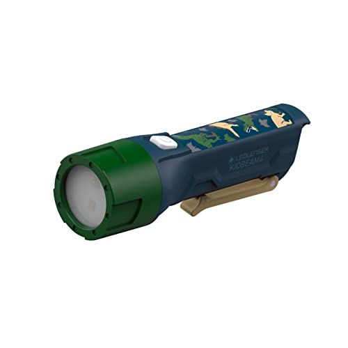 Ledlenser KIDBEAM4 Taschenlampe grün | energiesparende Batterie Led | 4 Farbmodi und Blinkfunktion | Kindertaschenlampe für Jungs | Kinder Mädchen | integrierter Clip von Ledlenser