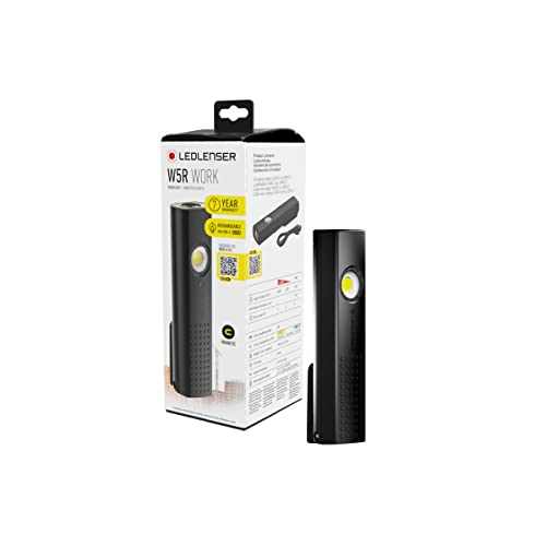 Ledlenser W5R Work Stablampe LED Werkstatt | KFZ Lampe 600 Lumen | LED Baulampe mit Akku | 6 Stunden Leuchtdauer | Werkstattlampe | Lampe zum Arbeiten | Arbeitsleuchte aufladbar | 170m Leuchtweite von Ledlenser