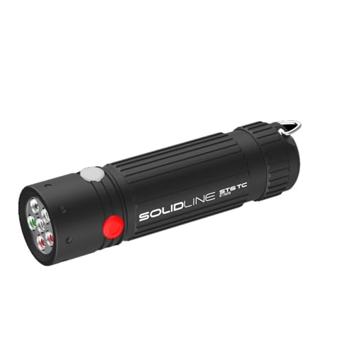 Solidline ST6TC, super helle LED Taschenlampe, 50 Lumen, 35m Leuchtweite, 70h Leuchtdauer, inkl. Mikrocontroller und Batterien, Outdoor von Ledlenser