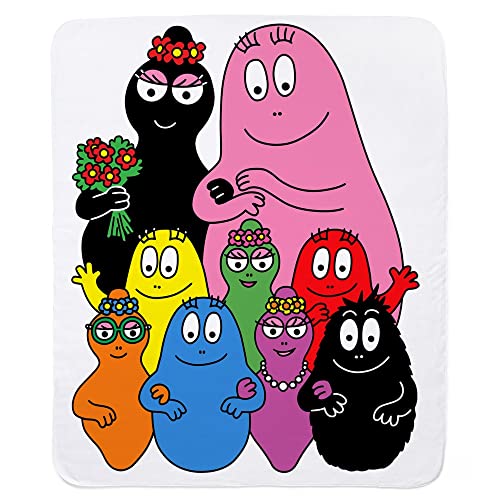 Flanell Decke Barbapapa-Familie Wohndecke Microplush Decken Universale Sofadecke Für Camping,Erwachsene,Couch 60"x80" von Ledong Nixile Trading Co., Lt