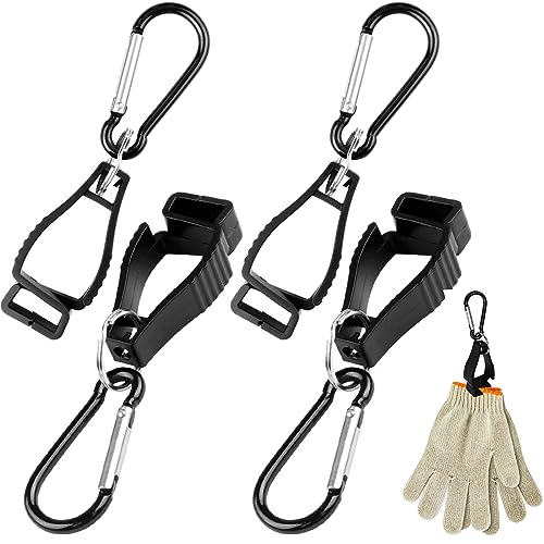 Handschuhhalter 4Pcs Halterung Für Feuerwehr Handschuh Glove Clip Handschuhe Clips mit Metall-Karabiner für Arbeitshandschuhe Baummarkt Garden Arbeit,Sicherheit Arbeit. von Ledoo