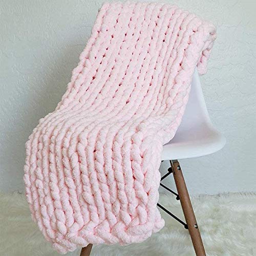 Ledph Chunky Strickdecke, Super Weiche Grobstrick Decke FüR Bett, GemüTlicher Strick Decke, GroßE Strickfolger Chenille, Kuscheldecke Strick FüR Sofa GroßE Gewebte Decke,Rosa,100 * 120 cm Ledph Chunky Strickdecke, Super Weiche Grobstrick Decke FüR Bett, GemüTlicher Strick Decke, GroßE Strickfolger Chenille, Kuscheldecke Strick FüR Sofa GroßE Gewebte Decke,Rosa,100 * 120 cm von Ledph