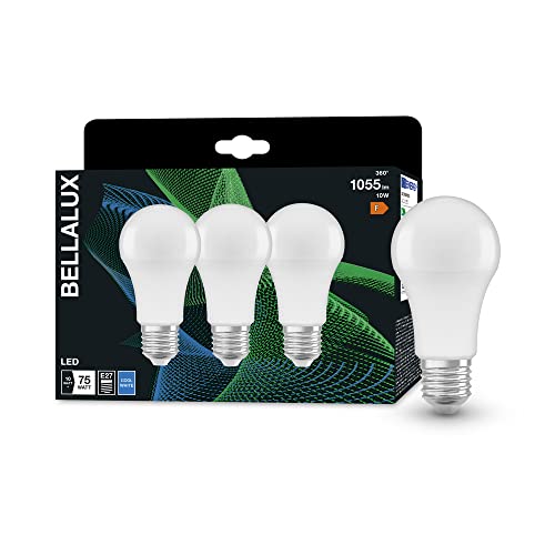 BELLALUX LED Lampe für E27-Sockel, matte Optik ,Kaltweiß (4000K), 1055 Lumen, Ersatz für herkömmliche 75W-Leuchtmittel, nicht dimmbar, 3-er Pack von Ledvance