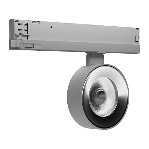 LEDVANCE 3-Phasen-Stromschienen-Strahler mit in der Schiene integriertem Vorschaltsgerät | energiesparend, 28W, warm weiß, made in Germany, A.Winkel 25°, Gehäuse Grau | TR SP COMPACT D100 930 NFL GY von Ledvance