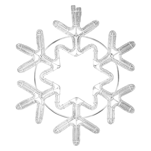 LEDVANCE Christmas LED "Schneeflocke", Dekorative Weihnachtsbeleuchtung für Außen, als Fenstersilhouette oder Gartenbeleuchtung, Kaltweiß (9000K), Schutzklasse IP65, 470mm x 590mm x 13mm von LEDVANCE