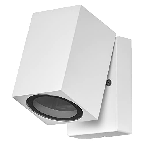 Ledvance ENDURA Classic Cube ADJ WALL Außen-Wandleuchte, weiß, GU10-Sockel (max 35W), kann mit einfacher oder smarter Lampe bestückt werden, ausrichtbarer Leuchtenkopf, Schutzklasse IP44 von Ledvance