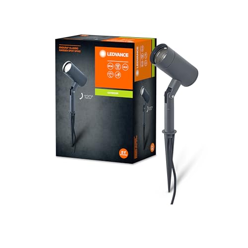 LEDVANCE ENDURA Classic Garden Spotspike GU10 Außen-Spießleuchte, schwarz, GU10-Sockel (max 35W), kann mit einfacher oder smarter Lampe bestückt werden, ausrichtbarer Leuchtenkopf, Schutzklasse IP54, Dark Gray von LEDVANCE