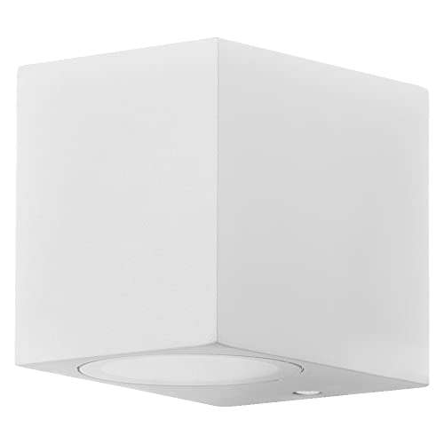 Ledvance ENDURA Classic Square Down Außen-Wandleuchte, weiß, GU10-Sockel (max 35W), kann mit einfacher oder smarter Lampe bestückt werden, Down oder Up/Down Leuchtenvariante, Schutzklasse IP44 von Ledvance