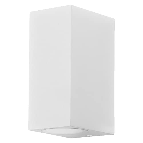 Ledvance ENDURA Classic Square Updown Außen-Wandleuchte, weiß, GU10-Sockel (max 35W), kann mit einfacher oder smarter Lampe bestückt werden, Down oder Up/Down Leuchtenvariante, Schutzklasse IP44 von Ledvance