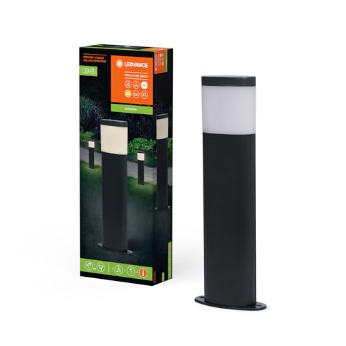 LEDVANCE ENDURA HYBRID DALLAS Außenleuchte, Hybridleuchte, 4W, 300lm, warmweiße Lichtfarbe, 3.000K Farbtemperatur, dunkelgrau, Edelstahl, IP44 & IP67 Schutzklasse, Solar- & Stromnetzbetrieb von LEDVANCE