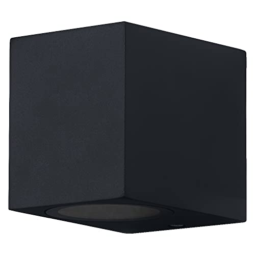 LEDVANCE ENDURA Square Down Außen-Wandleuchte, schwarz, GU10-Sockel (max 35W), kann mit einfacher oder smarter Lampe bestückt werden, Up/Down Leuchtenvariante, Schutzklasse IP44, 4058075763623 von Ledvance