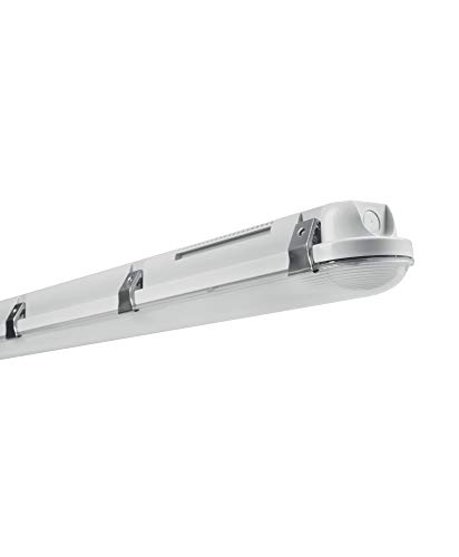 LEDVANCE Feuchtraumleuchte LED: für Decke/Wand, DAMP PROOF EMERGENCY, 39 W, 220…240 V, Cool Daylight, 6500 K, Gehäusematerial: Polycarbonat (PC), IP65, 1-er-Pack von LEDVANCE