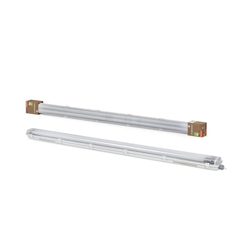 Ledvance Hocheffiziente LED Feuchtraumleuchte mit 2xLED Röhre, Besteht aus mind. 50% recyceltem Kunststoff, 20W, kaltweiß, langlebig, L1585mm x H70mm x B95mm, perfekt für Keller, Garagen, Lagerhalle von Ledvance