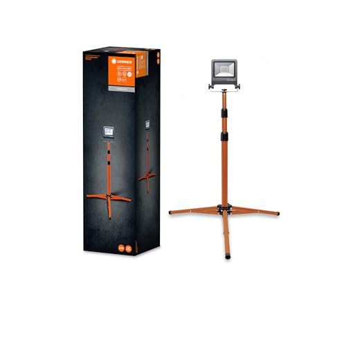 LEDVANCE LED Arbeitslicht, Leuchte für Außenanwendungen, Kaltweiß, Tripod-Ständer, LED Worklight, 30 Watt, Dunkelgrau von Ledvance