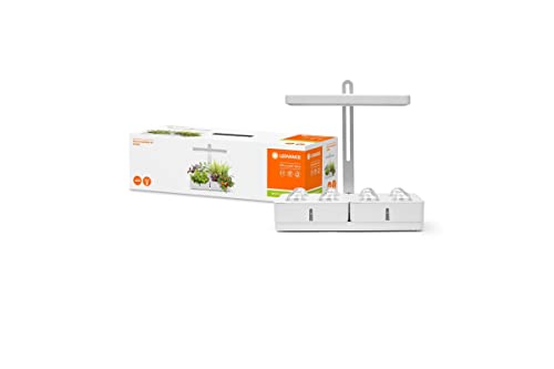 LEDVANCE LED Pflanzenleuchte weiß mit 1350Lumen, Wachstumlampe mit 8 Fächern für den Indoor Garten, Kräuterlicht mit Timerfunkton und Wasserstandsanzeige. von LEDVANCE