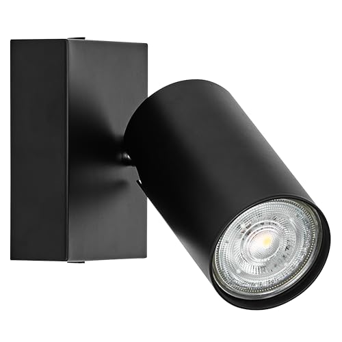 LEDVANCE LED SPOT OCTAGON 1 x 3,4W, GU10, 230lm, schwarz, 2.700K Farbtemperatur, warmweiße Lichtfarbe, zeitlos, austauschbare LED-Lampe, ideal für Innenräume, CRI 90, verstellbare Köpfe, dimmbar von Ledvance