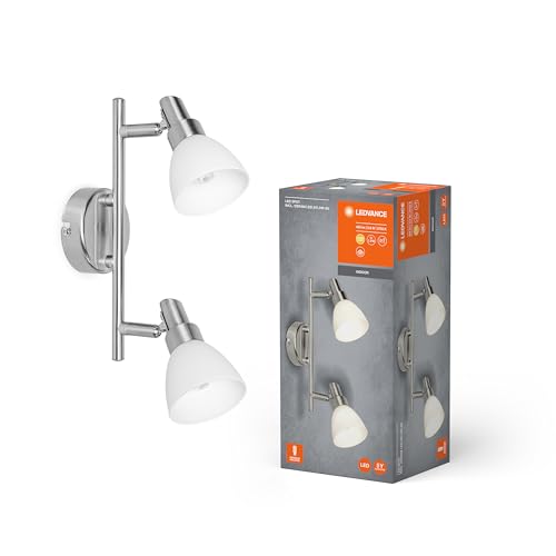 LEDVANCE LED Spotlight, 2-flammiger hochwertiger Spotstrahler aus Aluminium, geeignet für Wand und Decke Innen, austauschbare 2W G9-Leuchtmittel enthalten, Warmweiß (2700K), LED SPOT G9 2x2W von Ledvance