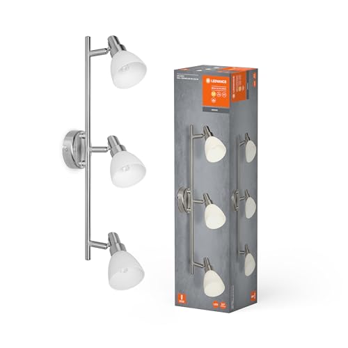 LEDVANCE LED Spotlight, 3-flammiger hochwertiger Spotstrahler aus Aluminium, geeignet für Wand und Decke Innen, austauschbare 2W G9-Leuchtmittel enthalten, Warmweiß (2700K), LED SPOT G9 3x2W von Ledvance