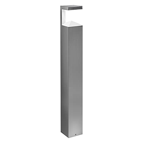 LEDVANCE LED Stehleuchte und Wegeleuchte, Design Leuchte in Pyramidenoptik für Außen, Warmweiß (3000K), Edelstahl, 8W, Poller mit 80cm Höhe, ENDURA STYLE PYRAMID von Ledvance