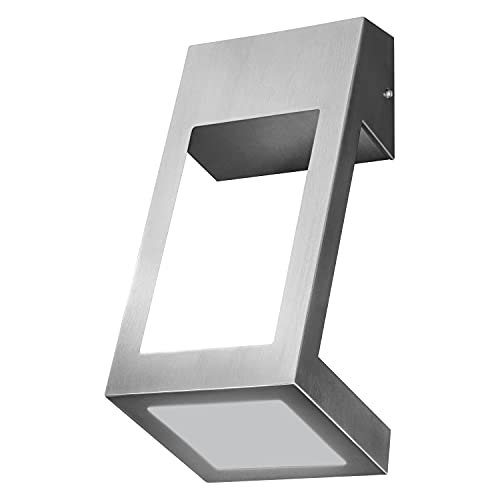 LEDVANCE LED Wand- und Deckenleuchte, Design Leuchte in eckiger Optik für Außen, Warmweiß (3000K), Edelstahl, 7W, ENDURA STYLE EDGE WALL UPDOWN von LEDVANCE